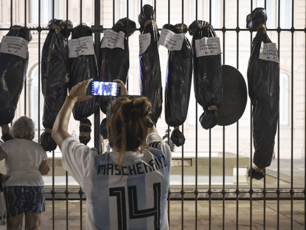 La postal tétrica que dejó la marcha&nbsp;opositora