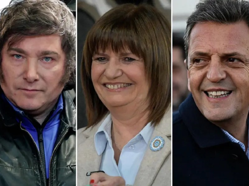 Milei, Bullrich y Massa, en el Triángulo de las&nbsp;Bermudas
