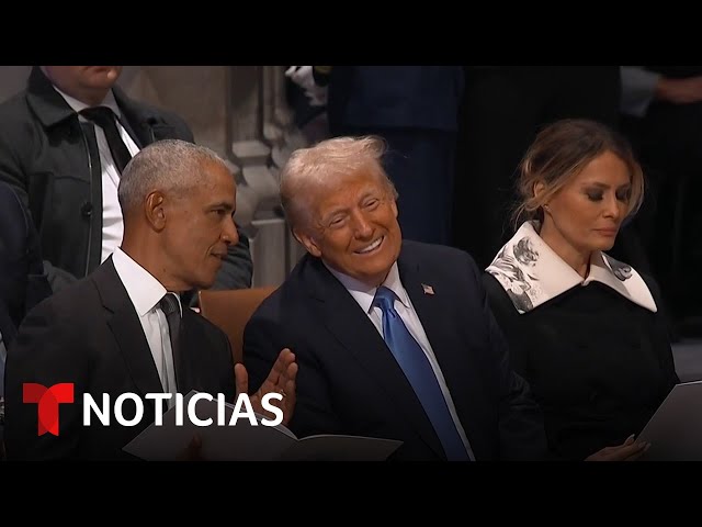 Trump y Obama hablaron sonrientes durante el funeral a Jimmy Carter ...