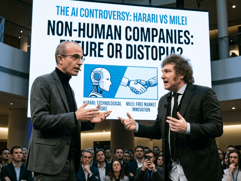 Harari en contra de crear empresas no humanas con IA como propone Milei en la&nbsp;Argentina
