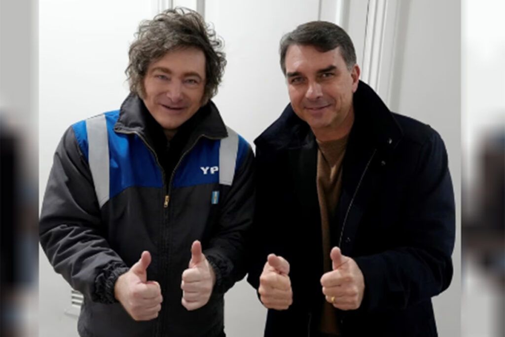 Milei viajará a Brasil para apoyar a un hijo de Bolsonaro que competirá en octubre contra Lula en&nbsp;Brasil