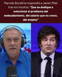 -Mierda humana, le dijo Milei a Bonelli; -Es una muestra de impotencia, respondió el periodista