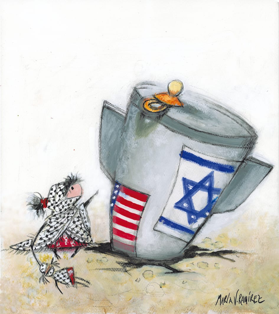 Daño colateral: la Embajada de Israel hizo saber su malestar por un dibujo referido a la guerra en Medio Oriente